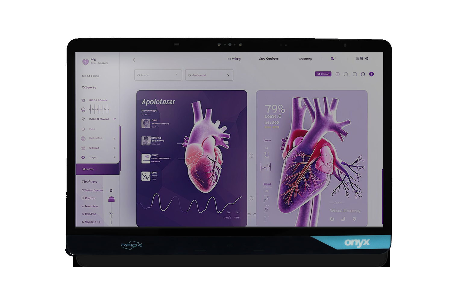 Onyx Venus-224P 21.5in Medical Cart Computer Core Ultra 5-225U 16GB 512GB